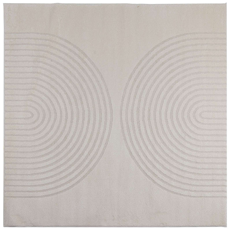 Vidaxl binnen kleed galati crèmekleurig 120 x 120 cm polyester