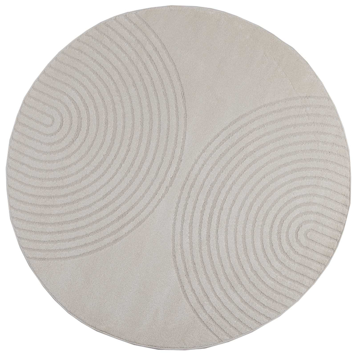 Vidaxl vloerkleden rond huarte crème ø 160 cm polyester