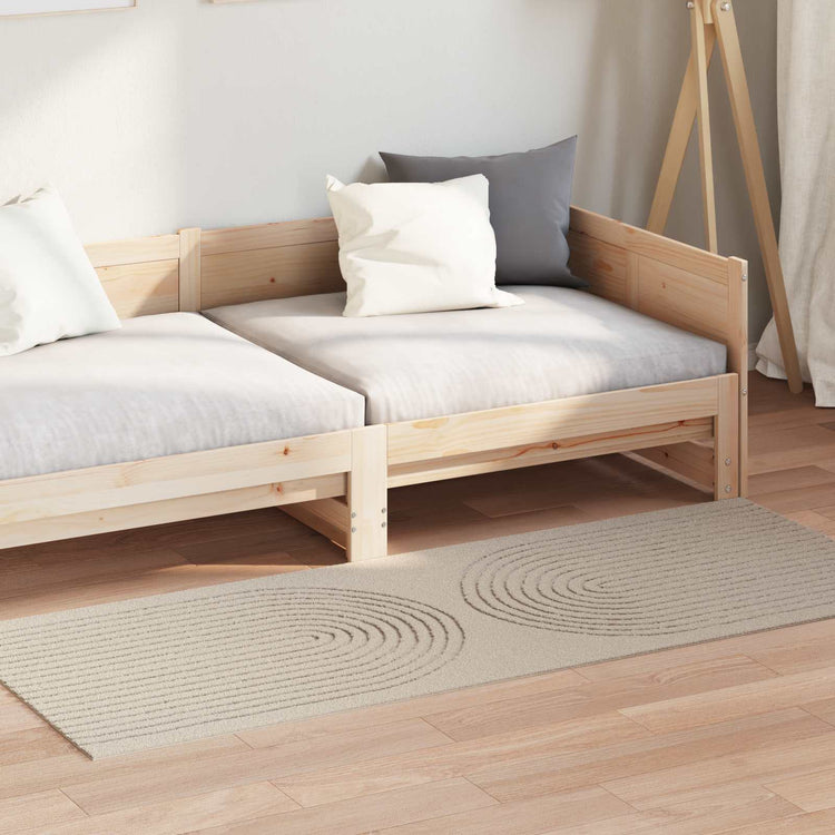 Vidaxl vloerkleden rechthoekig huarte beige 150 x 80 cm polyester