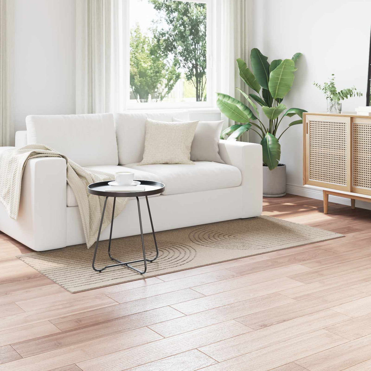 Vidaxl vloerkleden rechthoekig huarte beige 200 x 80 cm polyester