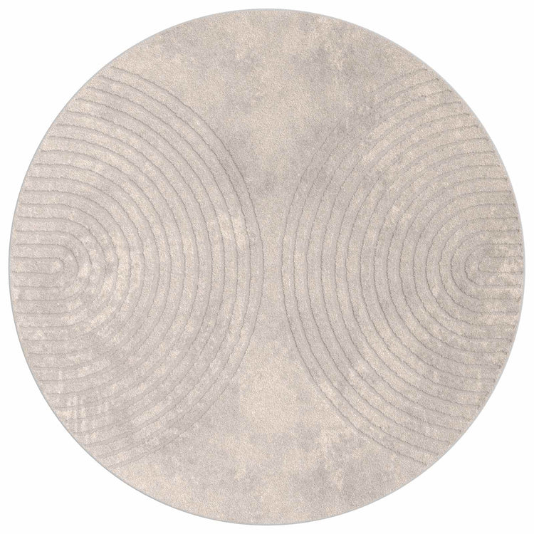 Vidaxl vloerkleden rond huarte beige ø 120 cm polyester