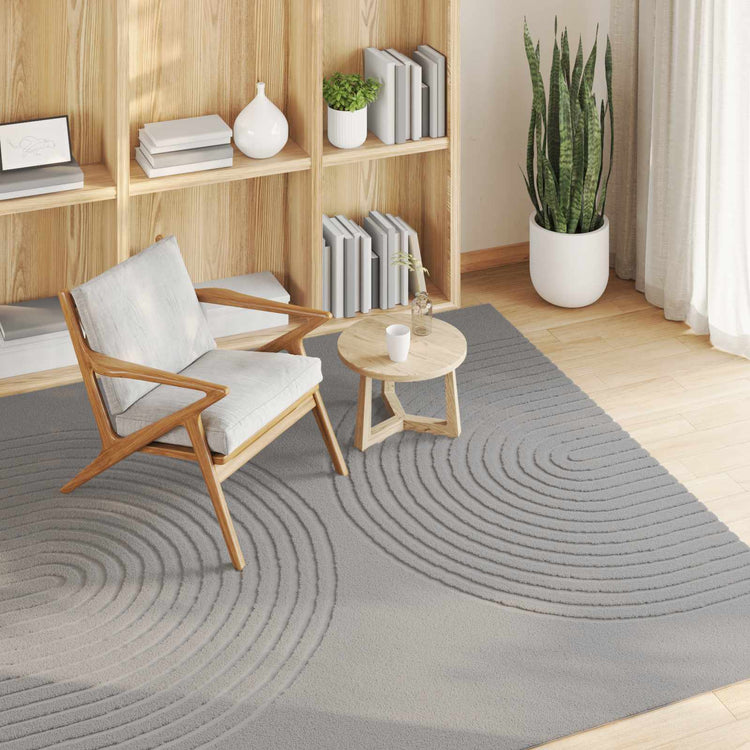 Vidaxl binnen kleed galati grijs 200 x 200 cm polyester