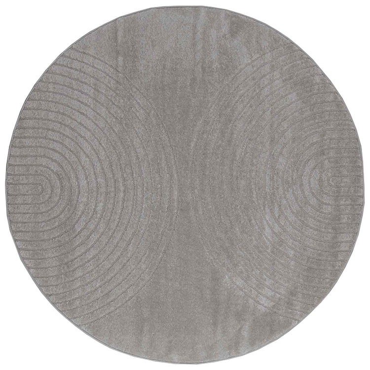 Vidaxl binnen kleed galati grijs ø 200 cm polyester