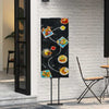 Vidaxl beurs displays 2 pcs zwart 30 x 23,5 x 210 cm staal