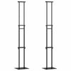 Vidaxl beurs displays 2 pcs zwart 30 x 23,5 x 210 cm staal