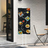 Vidaxl beurs displays 2 pcs wit 30 x 23,5 x 210 cm staal