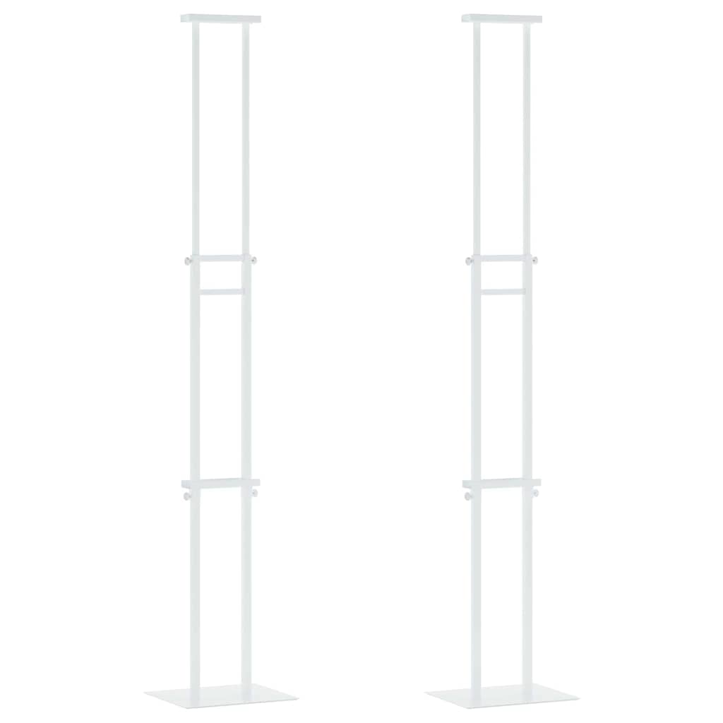 Vidaxl beurs displays 2 pcs wit 30 x 23,5 x 210 cm staal