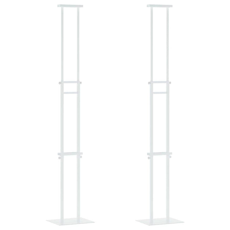 Vidaxl beurs displays 2 st wit 30 x 23,5 x 210 cm staal