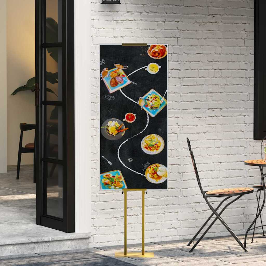 Vidaxl beurs displays 2 st goud 30 x 23,5 x 210 cm staal