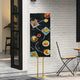 Vidaxl beurs displays 2 st goud 30 x 23,5 x 210 cm staal