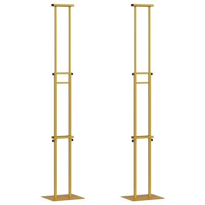 Vidaxl beurs displays 2 pcs goud 30 x 23,5 x 210 cm staal