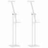 Vidaxl beurs displays 2 pcs wit 26,5 x 26,5 x 150 cm staal