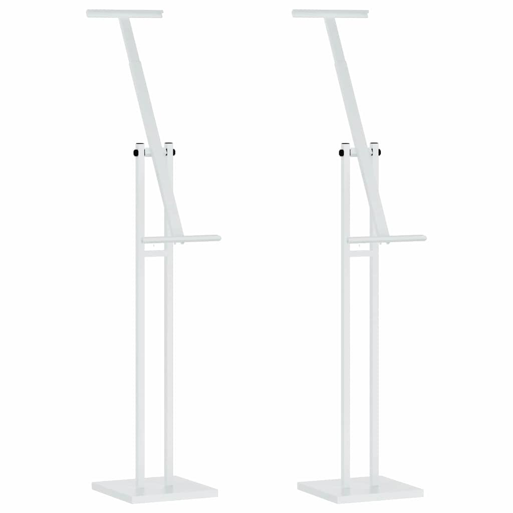 Vidaxl beurs displays 2 pcs wit 26,5 x 26,5 x 150 cm staal