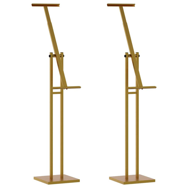 Vidaxl beurs displays 2 st goud 26,5 x 26,5 x 150 cm staal