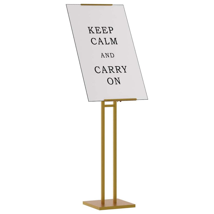 Vidaxl beurs displays 2 st goud 26,5 x 26,5 x 150 cm staal