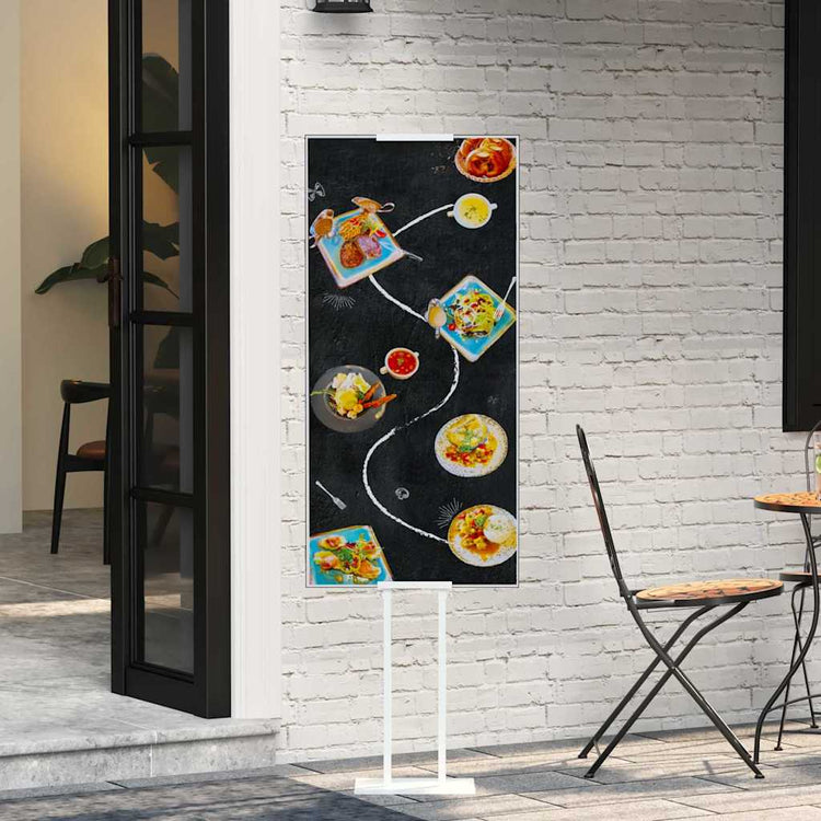 Vidaxl beurs displays wit 30 x 23,5 x 210 cm staal