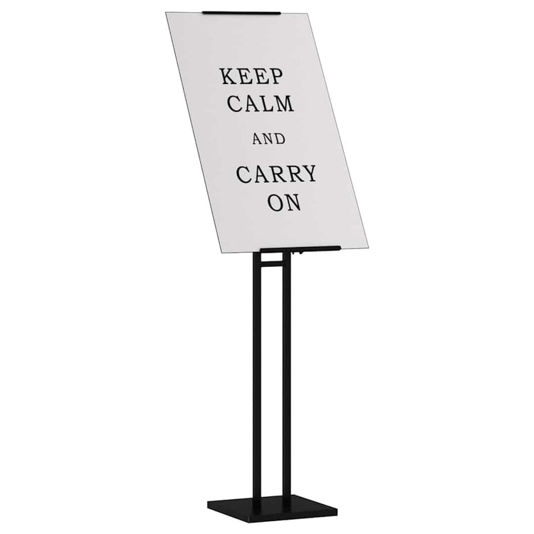 Vidaxl beurs displays zwart 26,5 x 26,5 x 150 cm staal