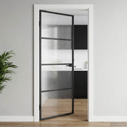 Vidaxl huisdeur 76 x 201,5 x 3,5 cm aluminium en gehard glas - afbeelding 1