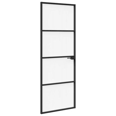 Vidaxl huisdeur 76 x 201,5 x 3,5 cm aluminium en gehard glas