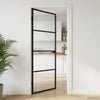 Vidaxl huisdeur 83 x 201,5 x 3,5 cm aluminium en gehard glas