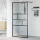 Vidaxl inloop douche wand zwart 100 x 195 x 0,5 cm glas en aluminium