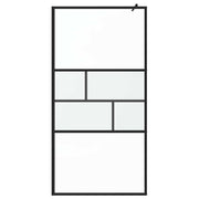 Vidaxl inloop douche wand zwart 100 x 195 x 0,5 cm glas en aluminium - afbeelding 3