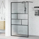 Vidaxl inloop douche wand zwart 115 x 195 x 0,5 cm glas en aluminium