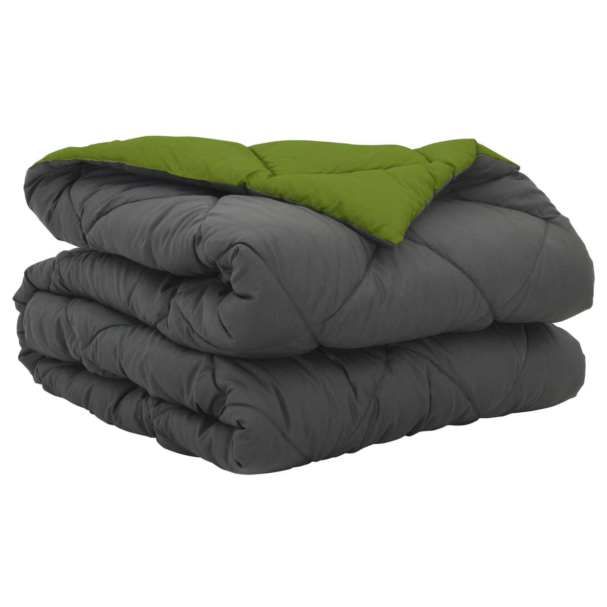 Vidaxl zomer dekbed groen en antraciet 200 x 135 cm microfiber