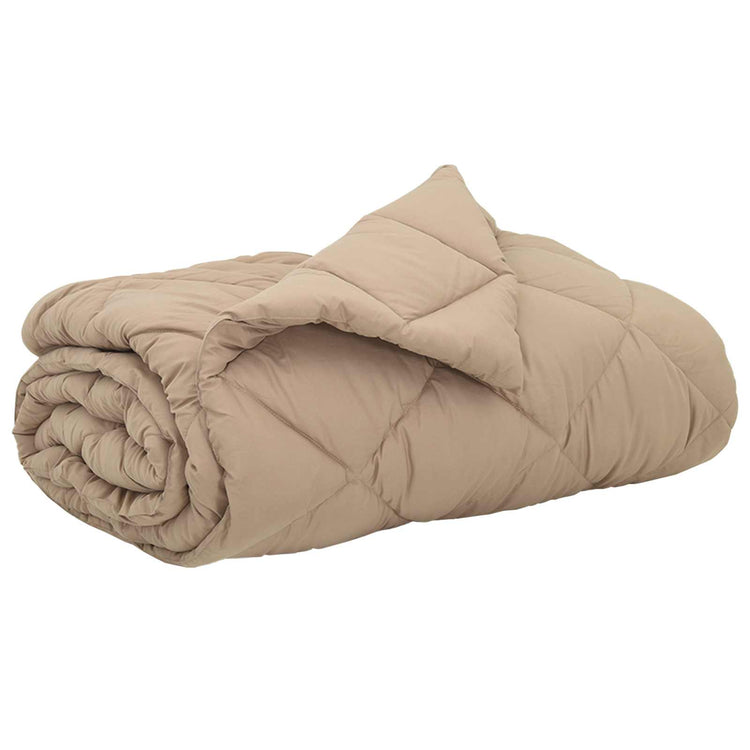 Vidaxl zomer dekbed taupe 220 x 240 cm microfiber