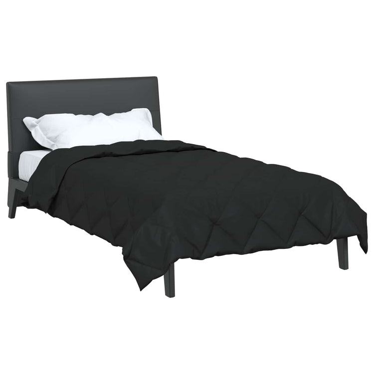 Vidaxl zomer dekbed zwart 200 x 135 cm microfiber