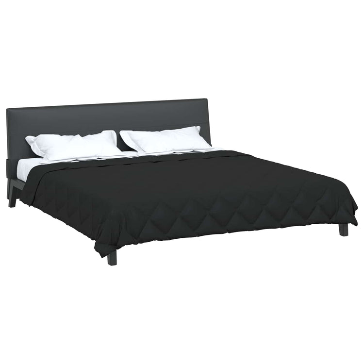 Vidaxl zomer dekbed zwart 240 x 260 cm microfiber