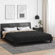 Vidaxl zomer dekbed zwart en taupe 240 x 260 cm microfiber
