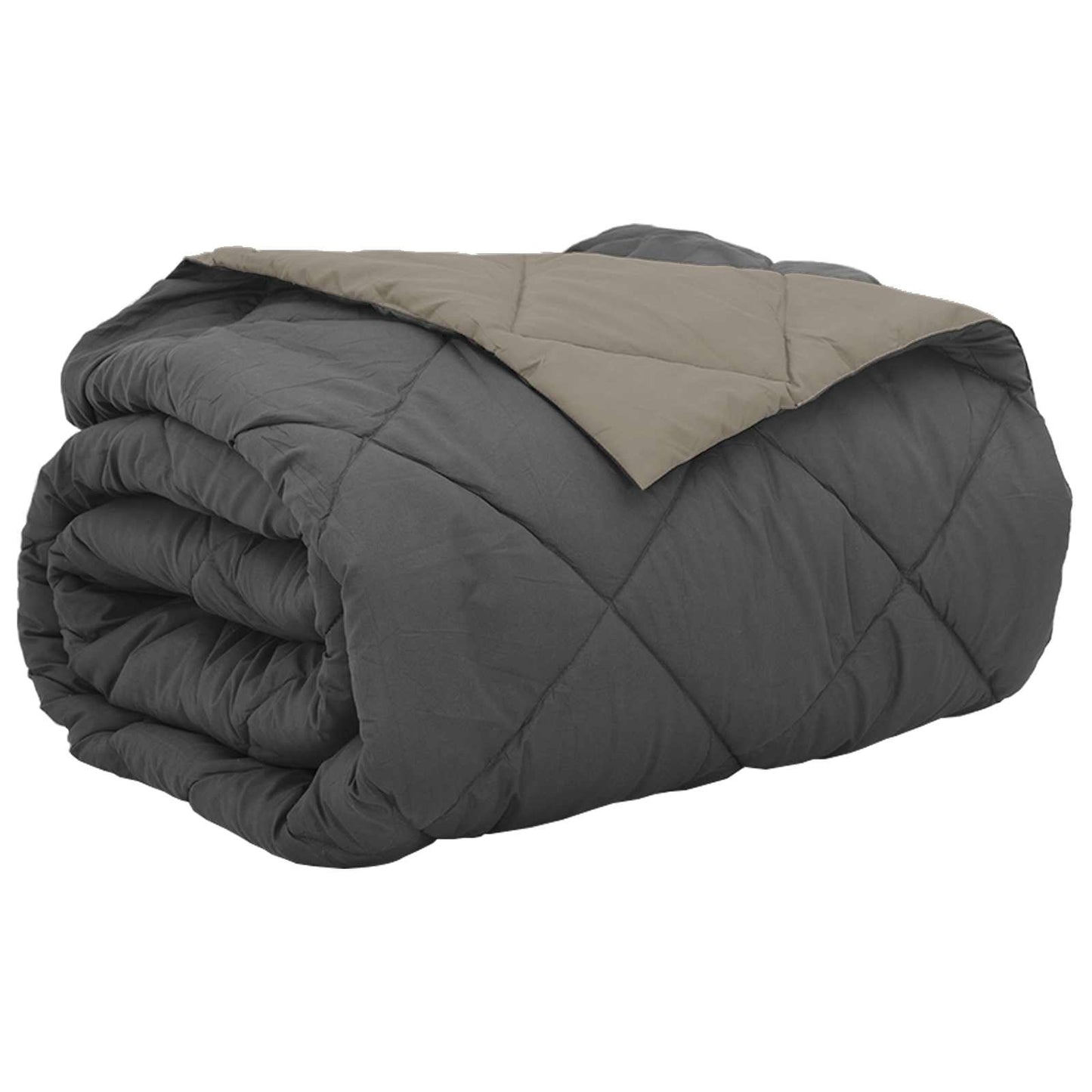 Vidaxl zomer dekbed lichtgrijs en antraciet 240 x 260 cm microfiber