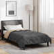 Vidaxl vol jaar dekbed antraciet en taupe 200 x 135 cm microfiber