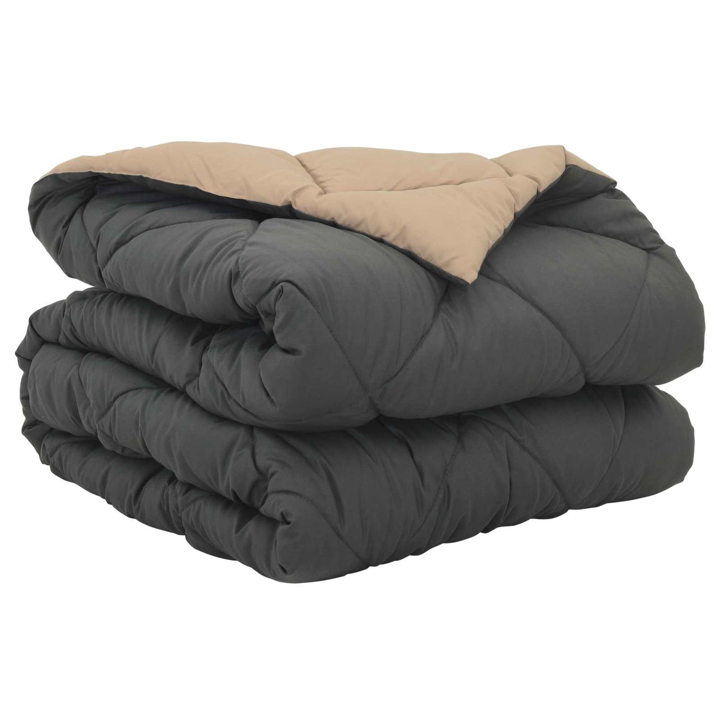 Vidaxl vol jaar dekbed antraciet en taupe 200 x 140 cm microfiber