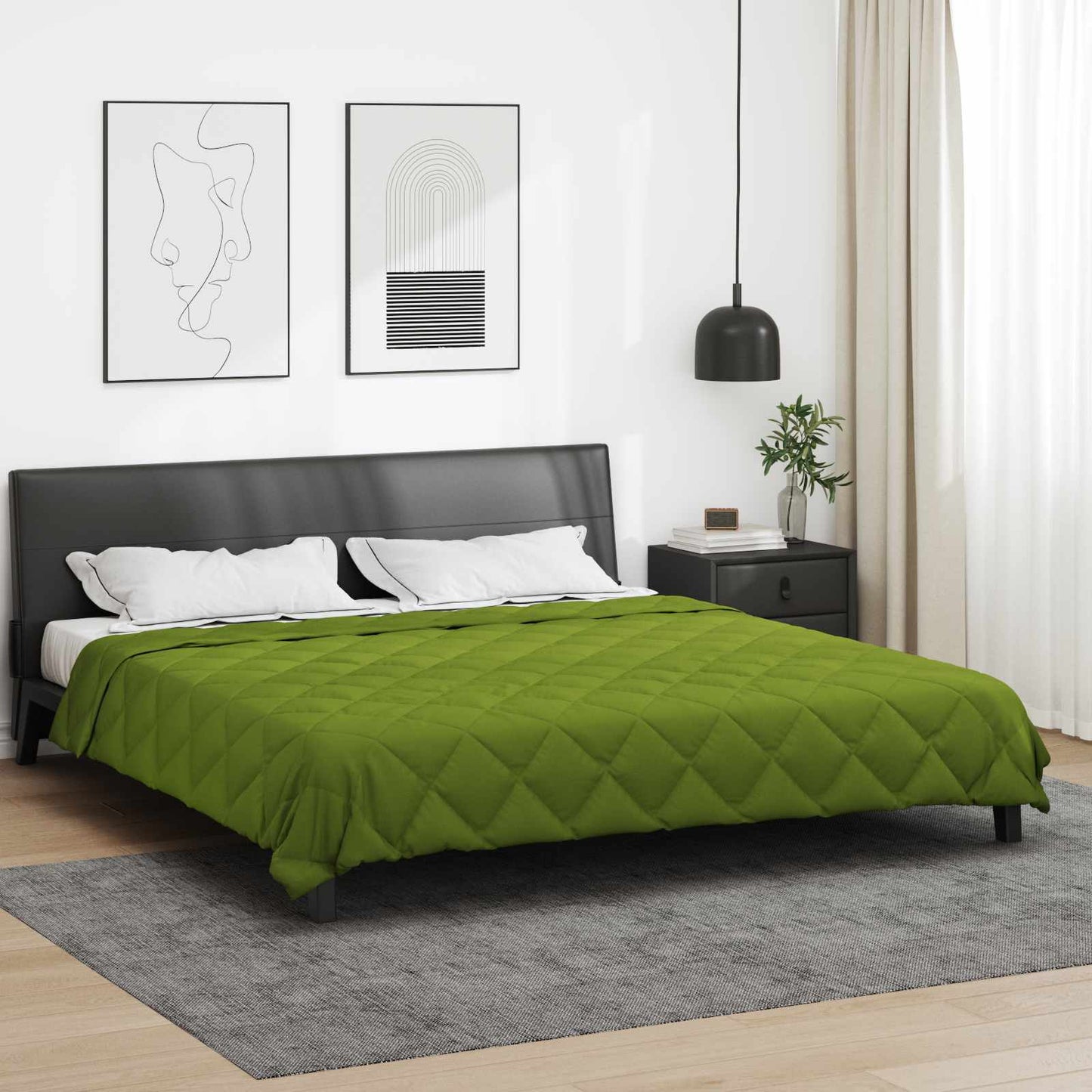 Vidaxl vol jaar dekbed groen 240 x 200 cm microfiber