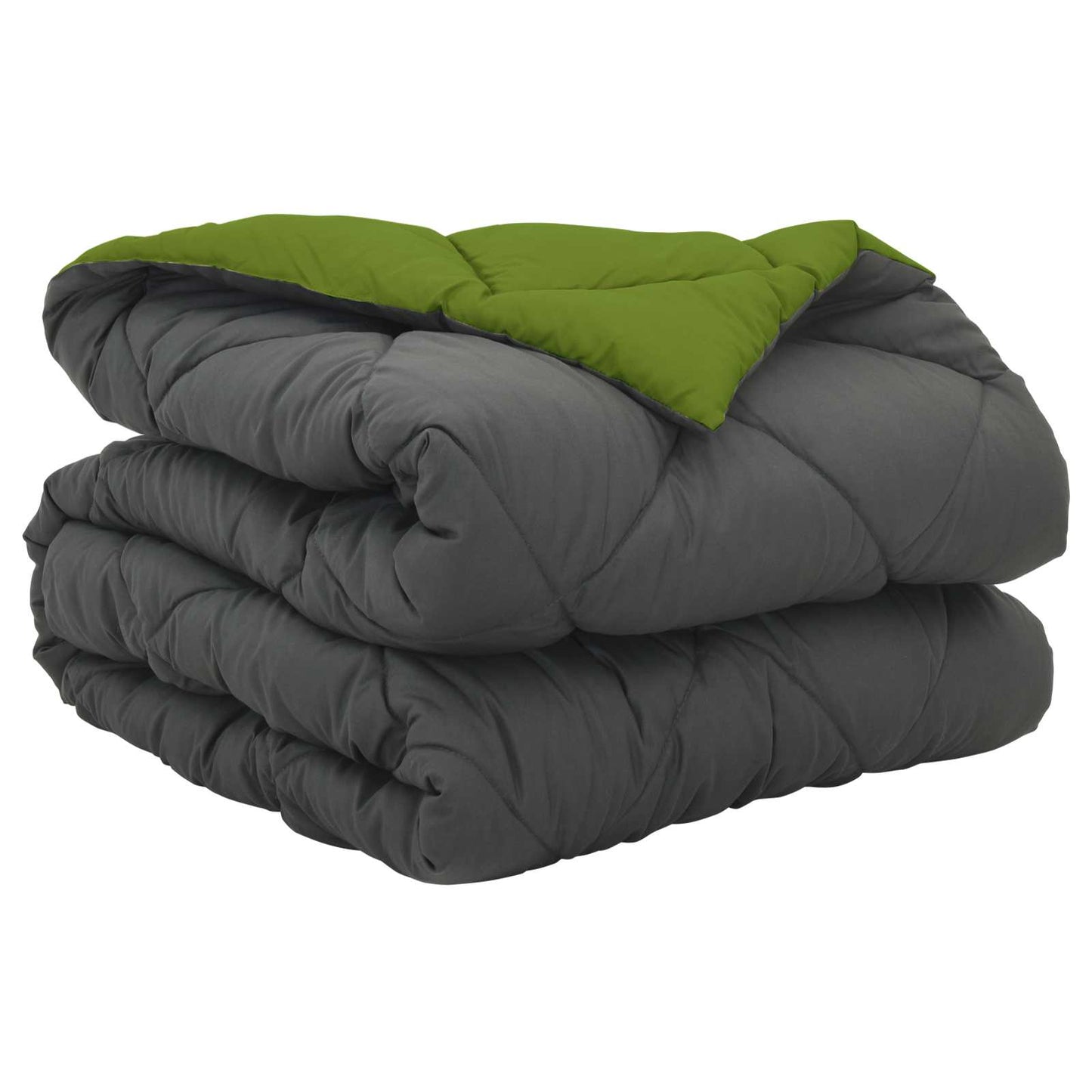Vidaxl vol jaar dekbed groen en antraciet 200 x 135 cm microfiber