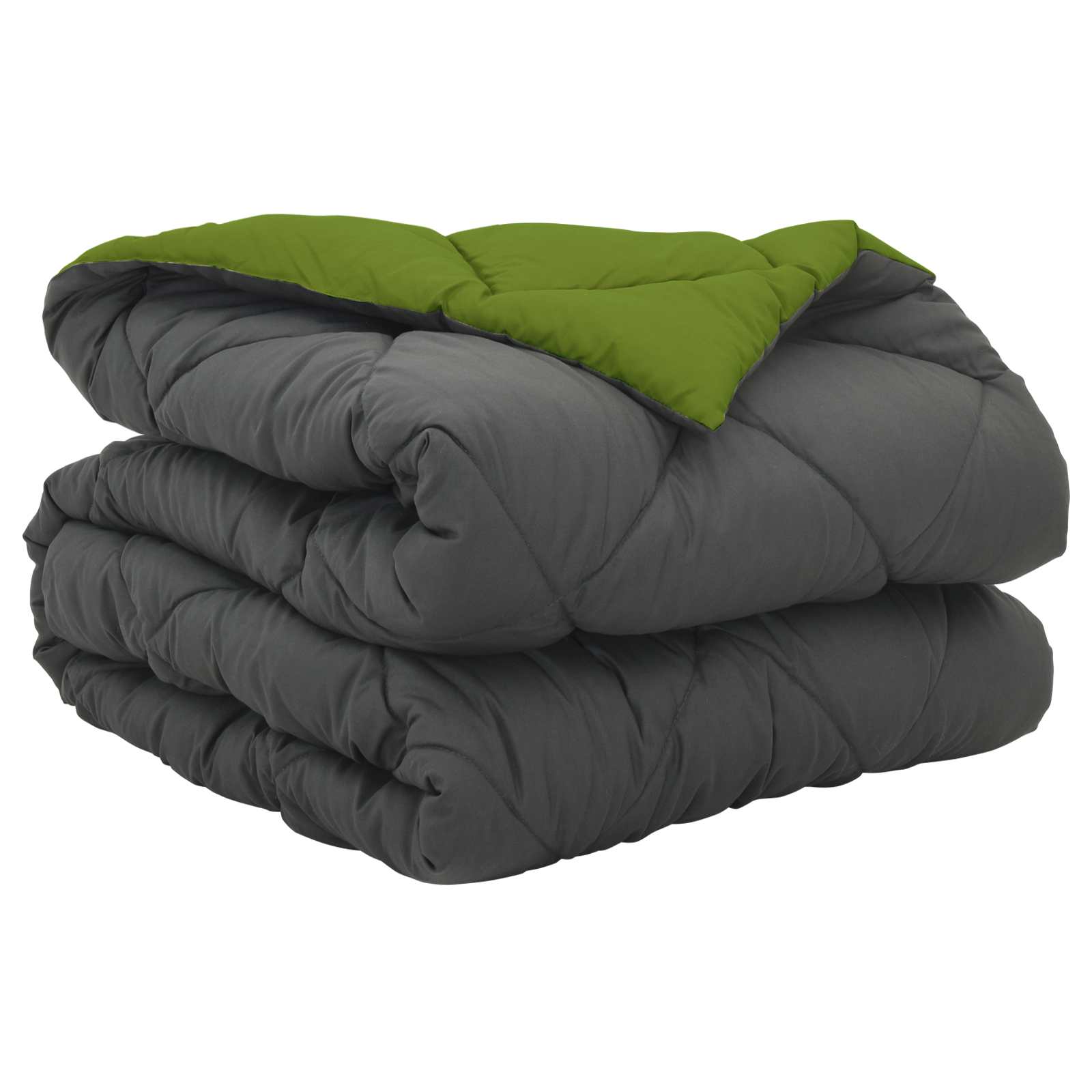 Vidaxl vol jaar dekbed groen en antraciet 220 x 135 cm microfiber