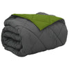 Vidaxl vol jaar dekbed groen en antraciet 220 x 260 cm microfiber