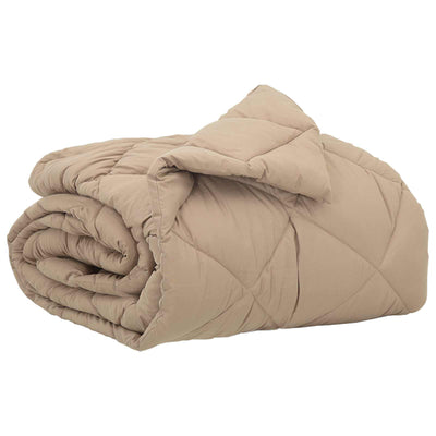 Vidaxl vol jaar dekbed taupe 200 x 155 cm microfiber