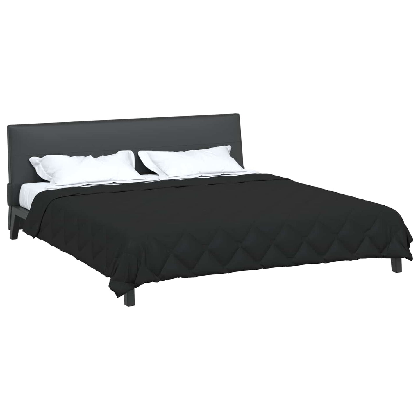 Vidaxl vol jaar dekbed zwart 200 x 200 cm microfiber