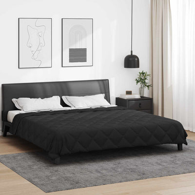 Vidaxl vol jaar dekbed zwart 220 x 200 cm microfiber
