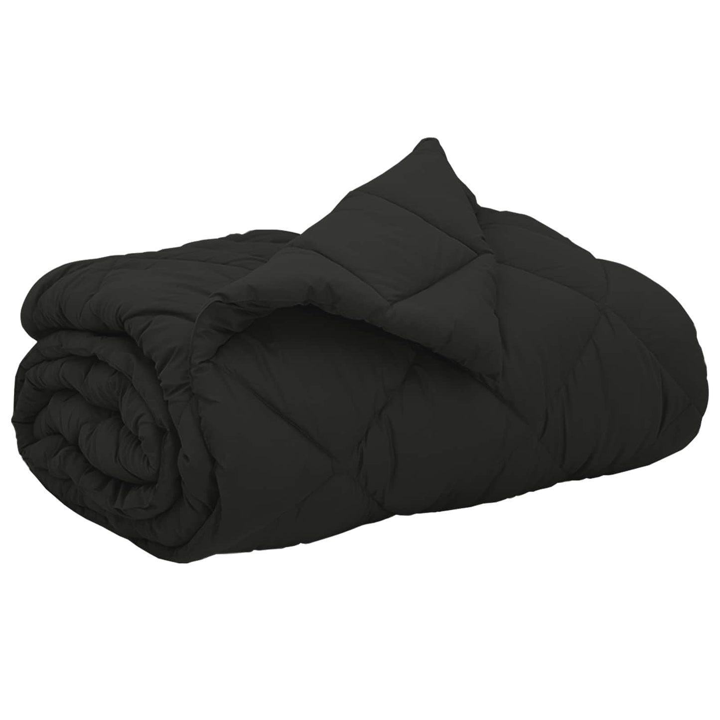 Vidaxl vol jaar dekbed zwart 240 x 260 cm microfiber