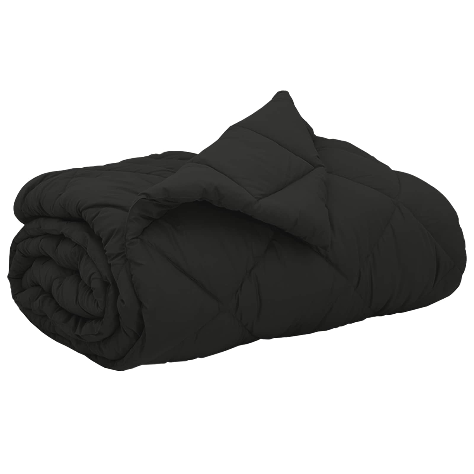 Vidaxl vol jaar dekbed zwart 240 x 260 cm microfiber