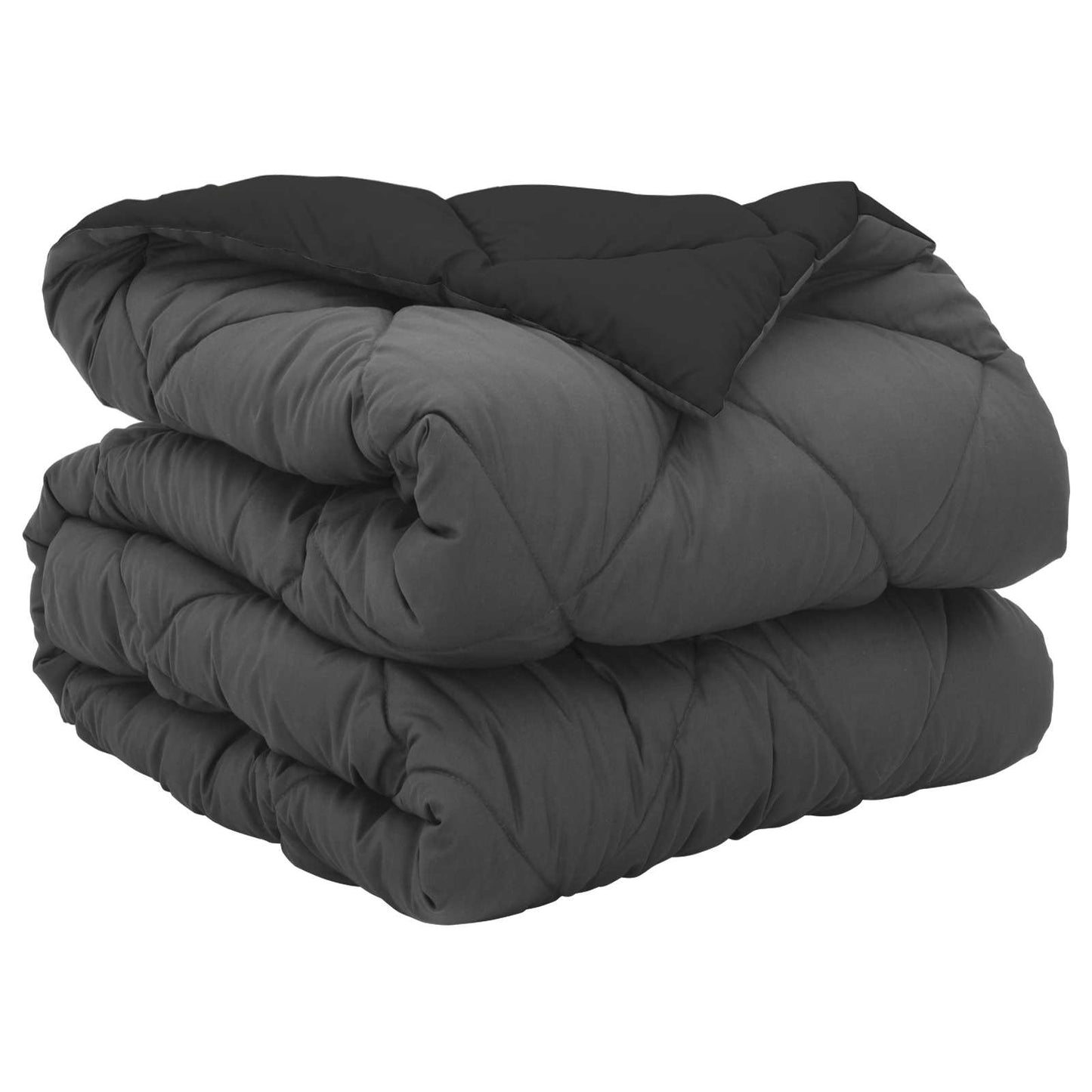 Vidaxl vol jaar dekbed zwart en anthraciet 200 x 140 cm microfiber