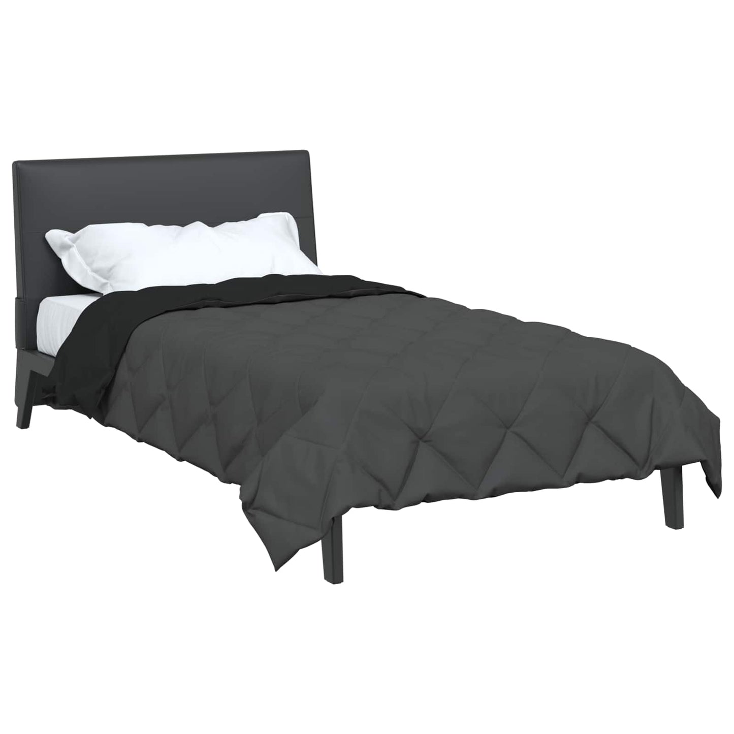 Vidaxl vol jaar dekbed zwart en anthraciet 200 x 140 cm microfiber