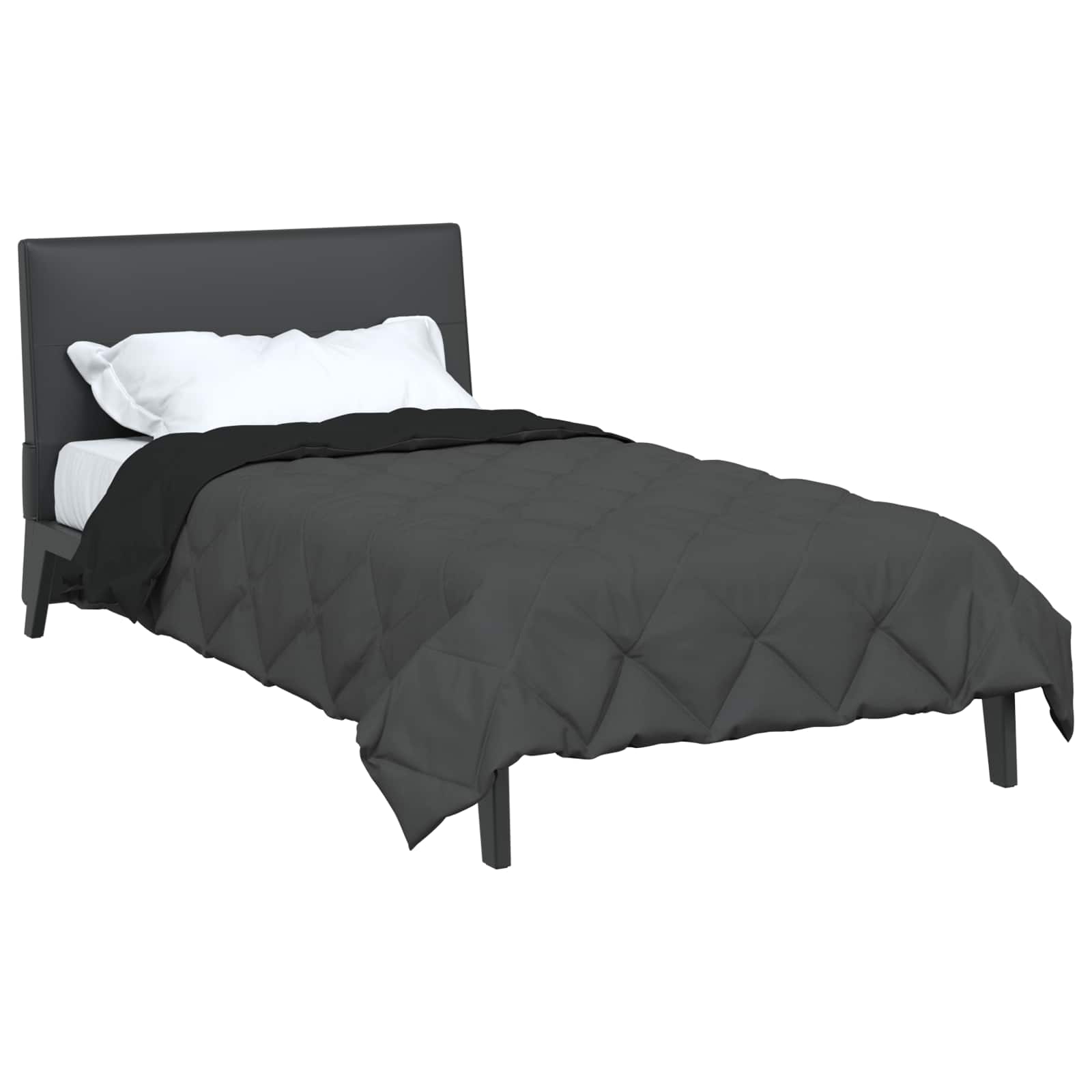 Vidaxl vol jaar dekbed zwart en anthraciet 200 x 140 cm microfiber