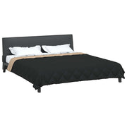 Vidaxl vol jaar dekbed zwart en taupe 220 x 240 cm microfiber - afbeelding 3