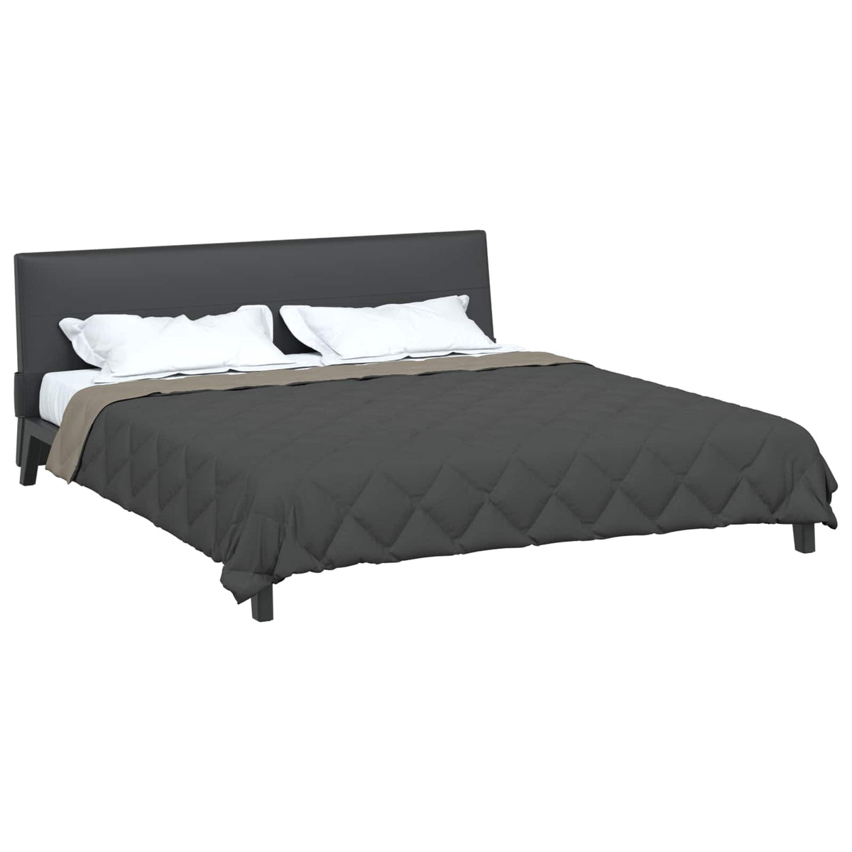 Vidaxl vol jaar dekbed lichtgrijs en antraciet 240 x 200 cm microfiber