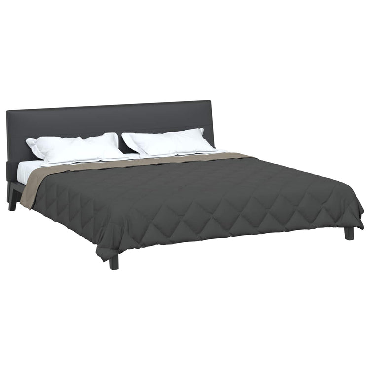 Vidaxl vol jaar dekbed lichtgrijs en antraciet 240 x 200 cm microfiber